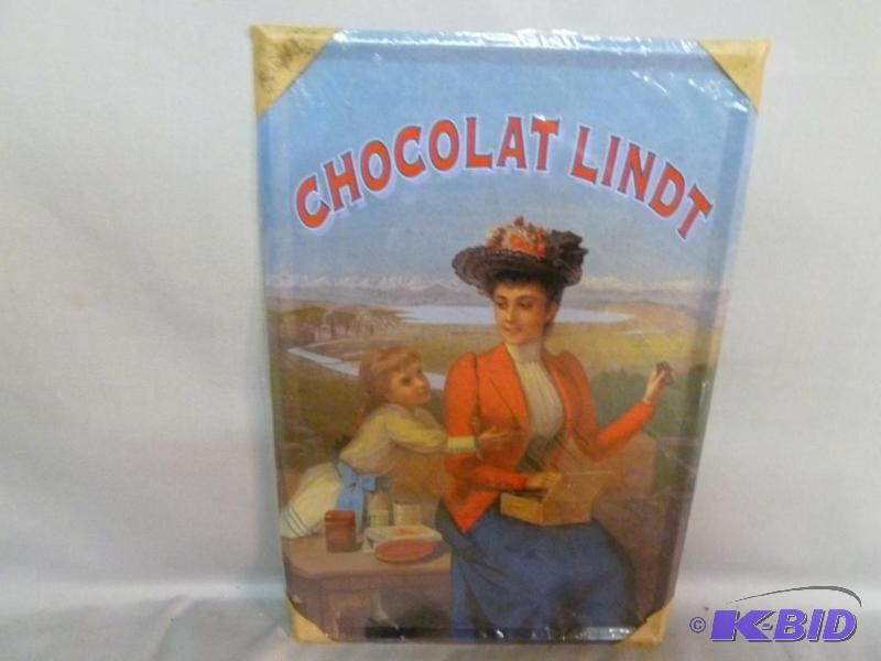 lot 109 image: Collectible Chocolat Lindt&nbspMetal Sign Th...