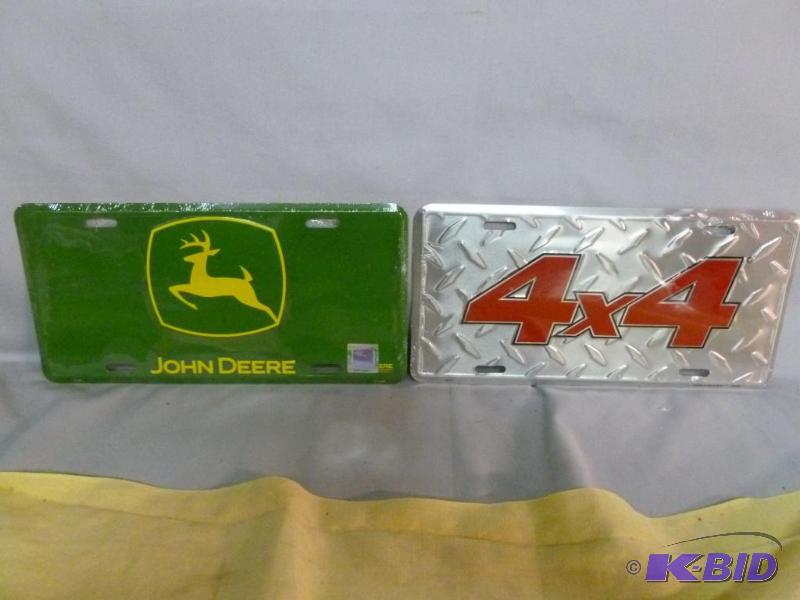 lot 116 image: Lot Of Two Collectible Embossed Metal License...