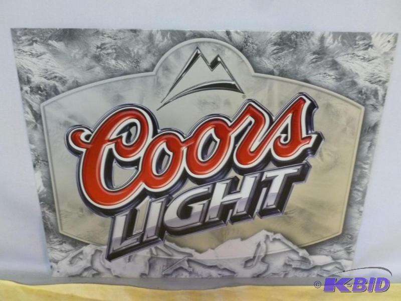 lot 16 image: Collectible Coors Light&nbspMetal Sign That ...