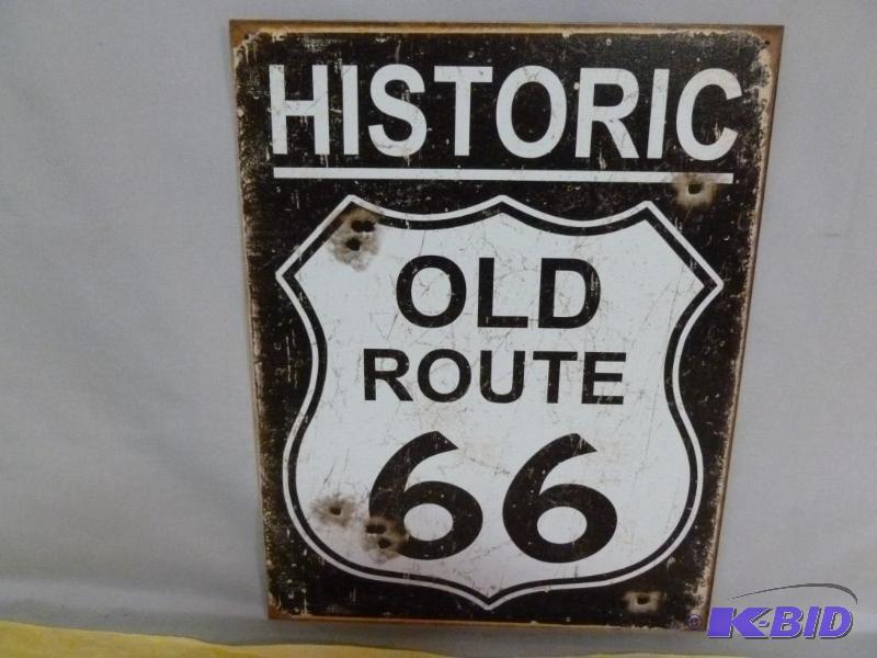 lot 30 image: Collectible Historic Old Route 66&nbspMetal ...