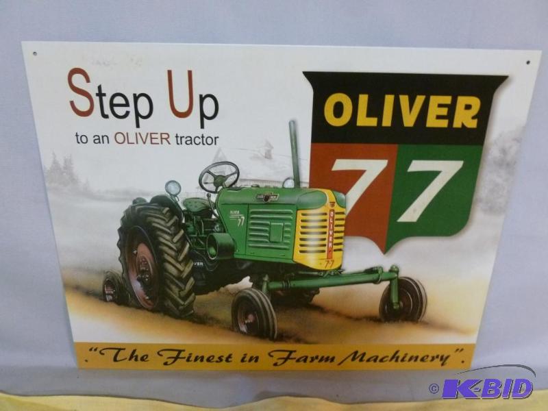 lot 39 image: Collectible Oliver 77&nbspMetal Sign That Me...