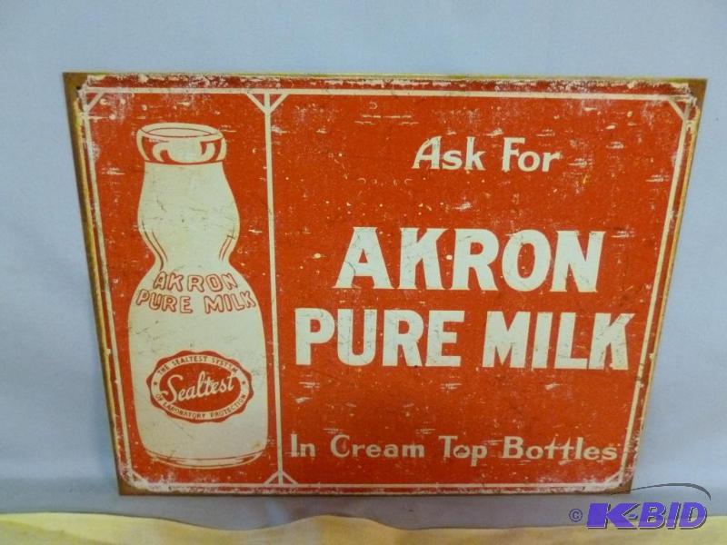 lot 44 image: Collectible Ask For Akron Pure Milk&nbspMeta...