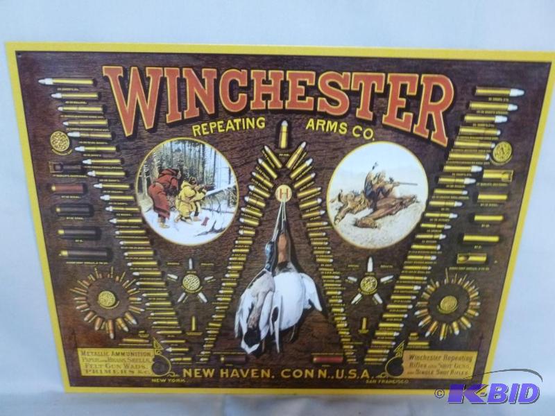 lot 70 image: Collectible Winchester Repeating Arms Metal S...