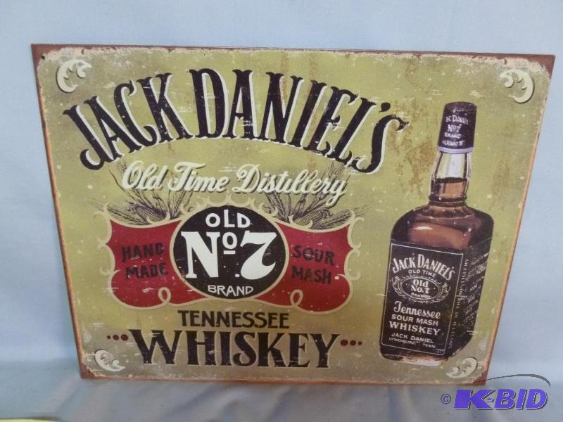 lot 82 image: Collectible Jack Daniels Old No. 7 Metal Sign...