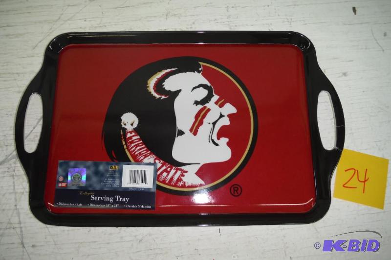 lot 24 image: NCAA Florida State Seminoles Melamine Serving Tray