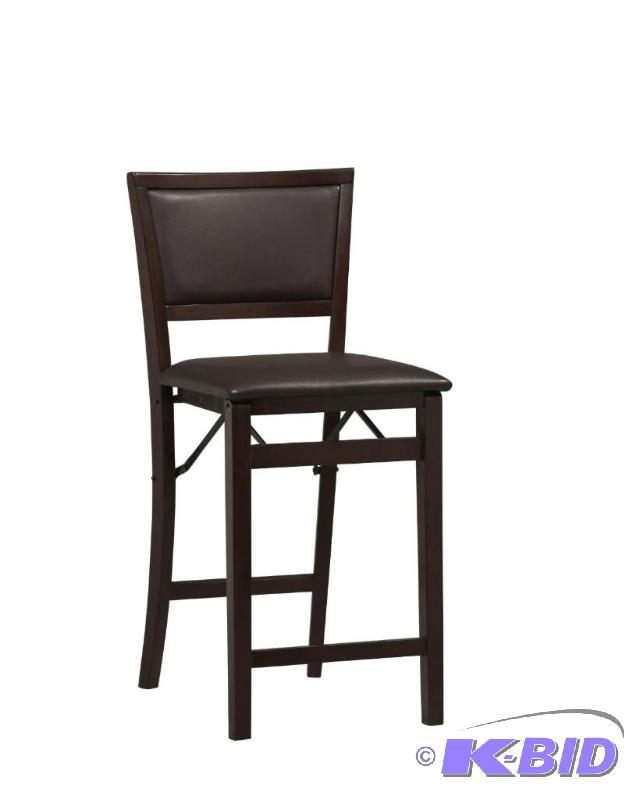 lot 45 image: Linon Home Decor Keira Pad Back Folding Counter Stool, 24-Inch,New