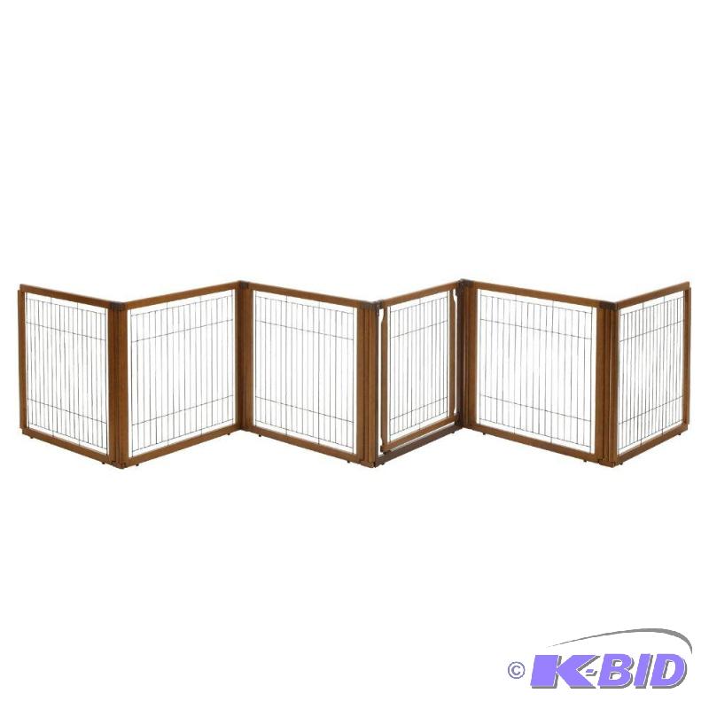 lot 63 image: Richell 3-in-1 Convertible Elite Pet Gate, 6-Panel, Brand new in box