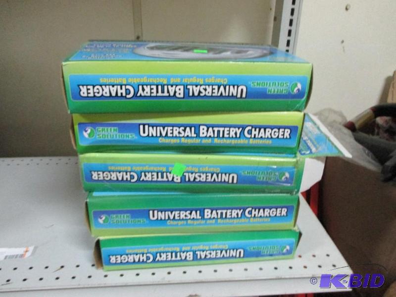 5 battery chargers...