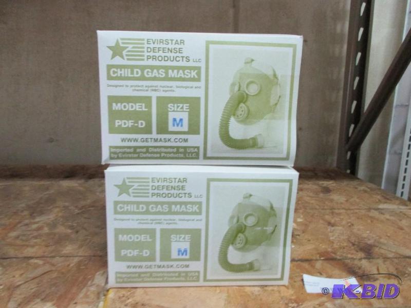 2 New Childs Gas Mask, size M...