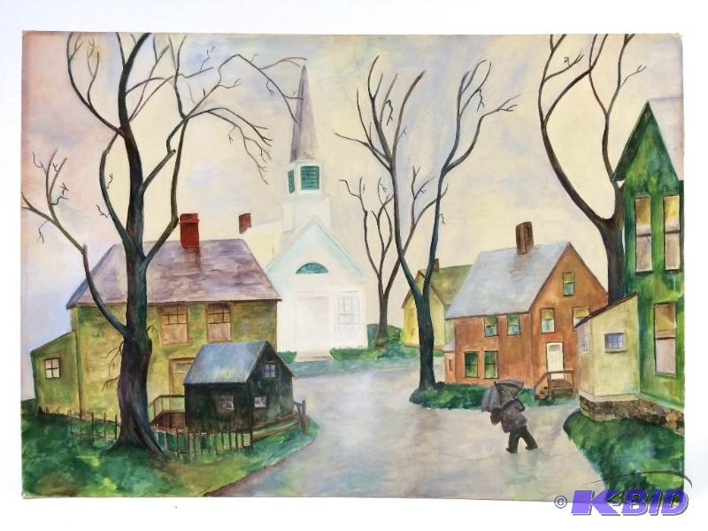 lot 29 image: LARGE Vintage Original  Signed by Leo Blake - On Art Board