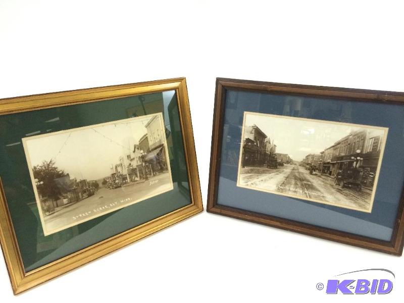 lot 3 image: Two Large Framed Historical Photos - Originals - Ely & Two Harbors