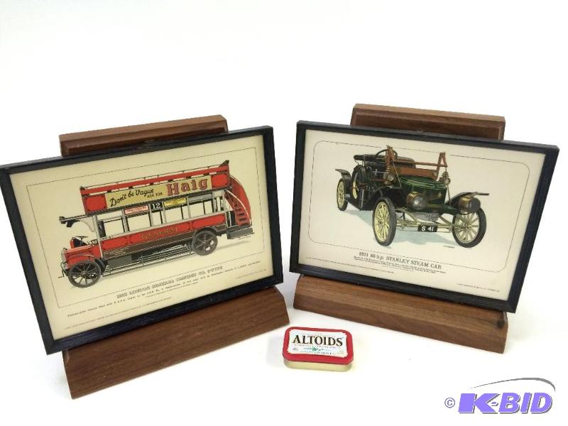 lot 5 image: Two Prints of Antique Automobiles