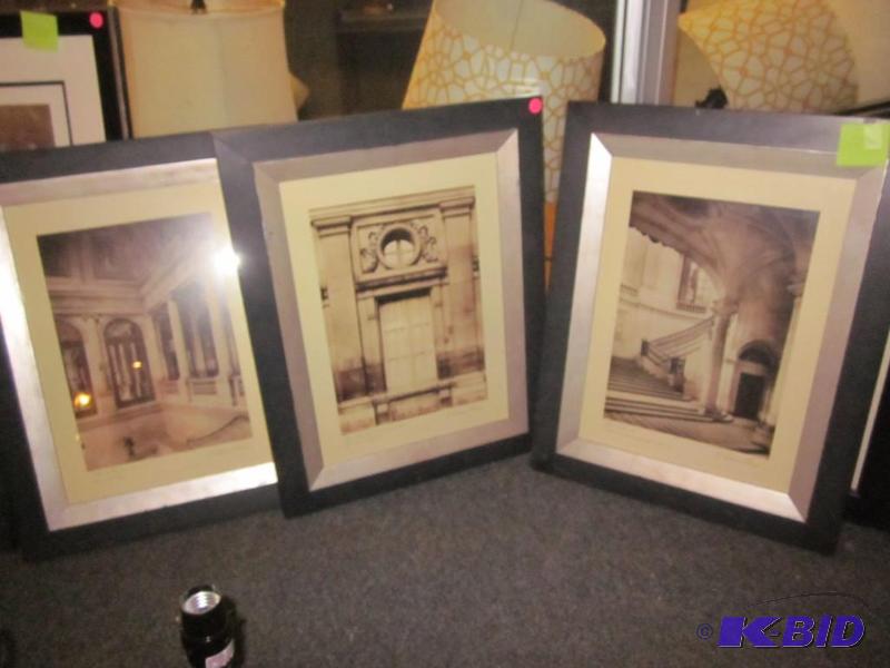 Lot of (3) 20 inch framed prints....