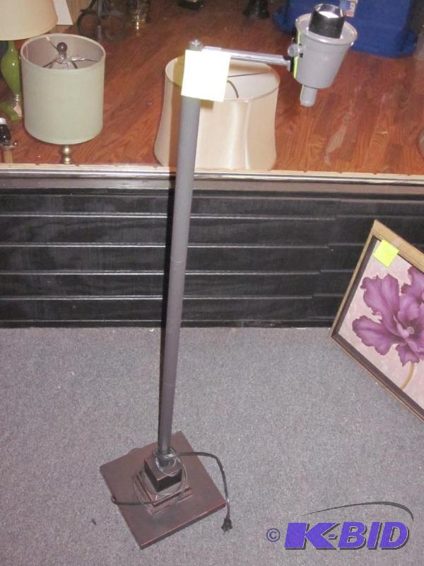 Bronze metal swing arm floor lamp.&nbsp  &nb...
