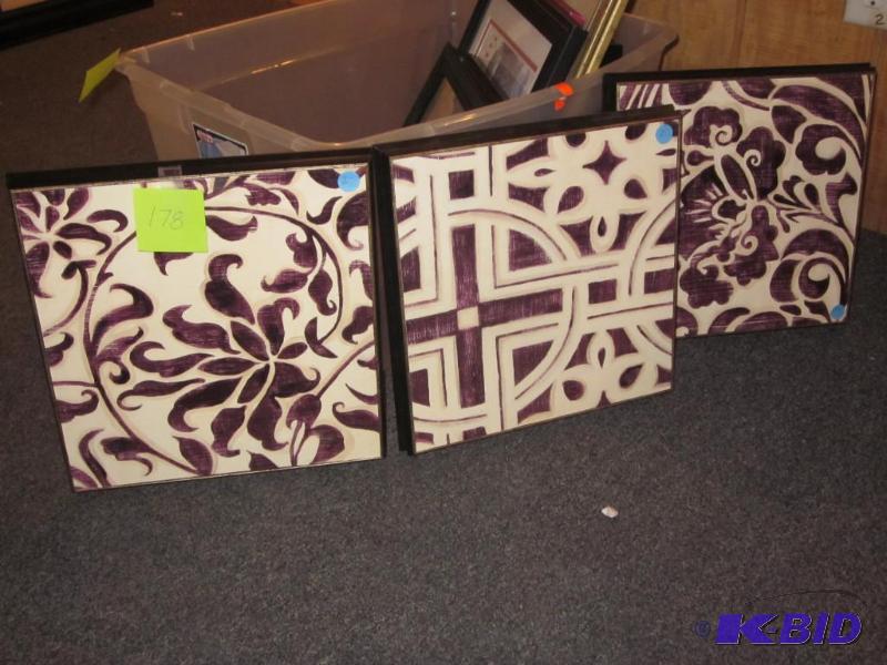 Lot of (3) framed pieces of art.&nbsp  &nbsp...