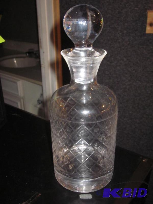 Pottery Barn glass decanter.&nbsp  &nbsp  &...