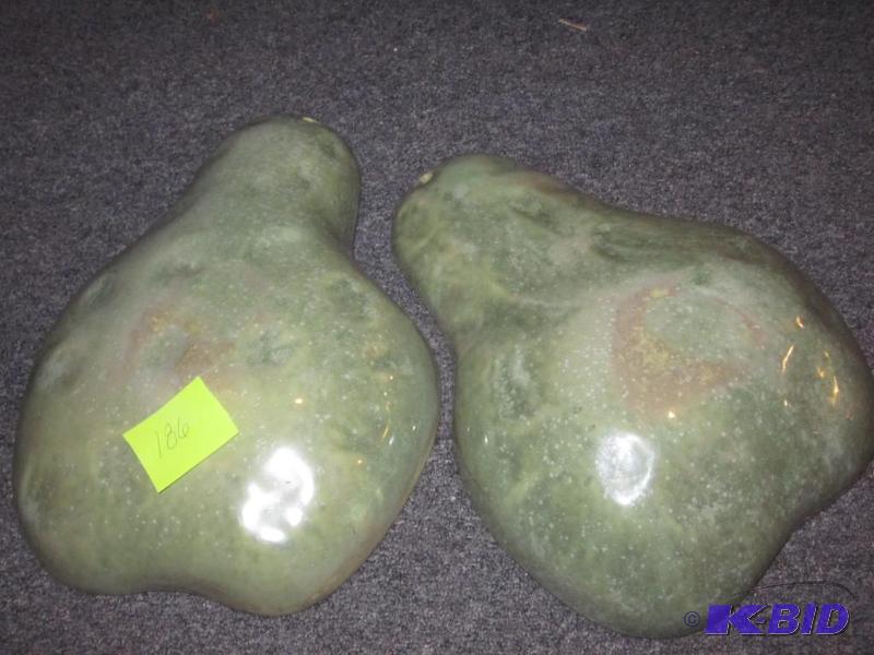Pair of ceramic Pear decorative wall art.&nbs...