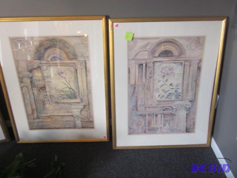 Pair of large 30 inch artwork.  &nbsp  &nbs...