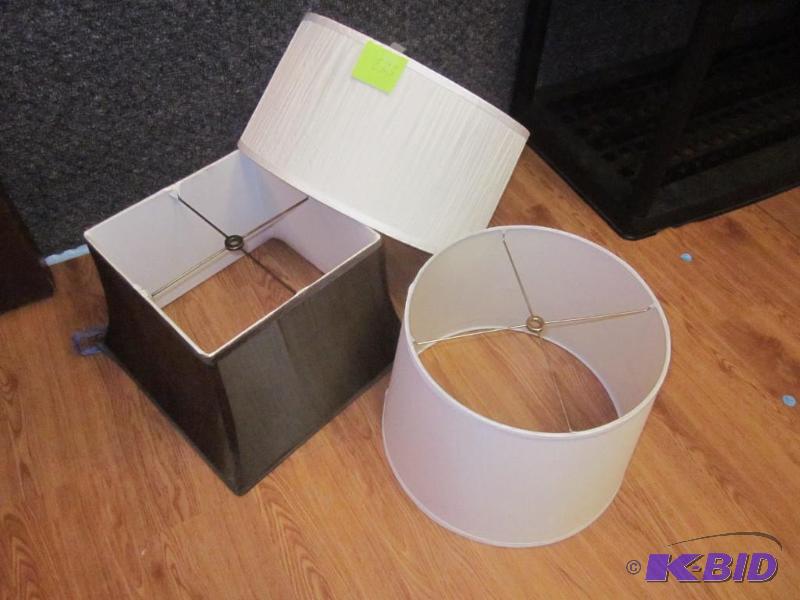 Lot of (3) lamp shades.&nbsp  &nbsp  &nbsp...