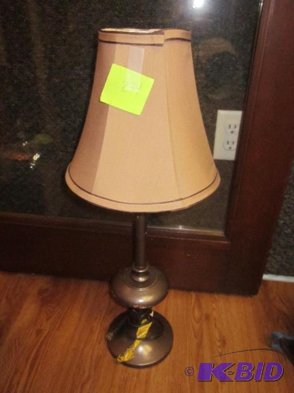 Bronze lamp with shade.&nbsp  &nbsp  &nbsp...