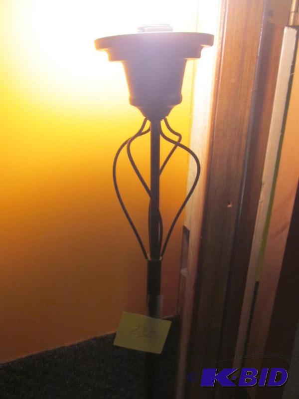 Tall metal floor lamp with shade.  &nbsp  &n...