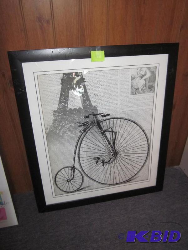Large 30 inch wall art with cracked glass.  ...