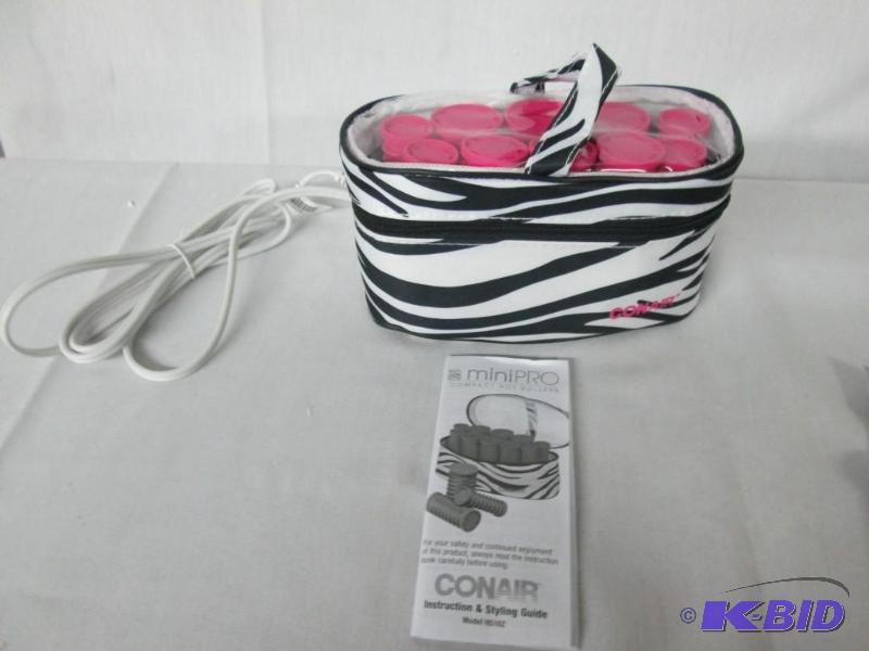 lot 47 image: Conair Zebra Print 10pc. Hairsetter