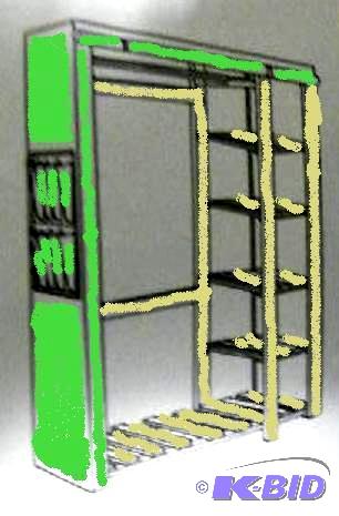 lot 122 image: Large Storage Organizer - Has wood frame - Ha...