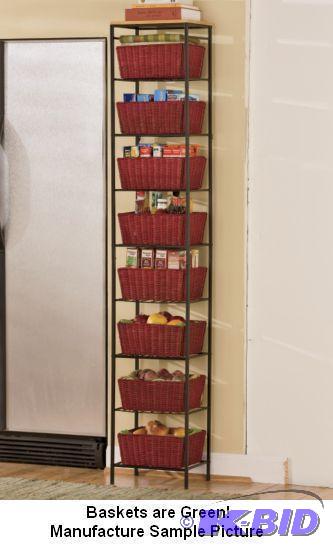 lot 162 image: Basket Tower - Green Baskets - Enjoy storage ...