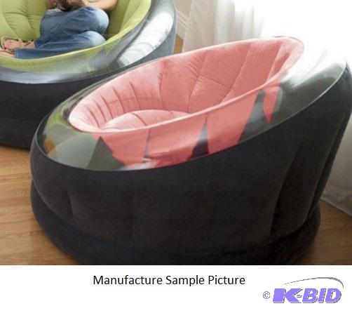 lot 163 image: Beanless Bag Chair - Pink - Because its fill...