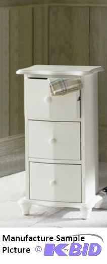 lot 17 image: Cabinet with 3 Drawers - White -&nbspStyled ...