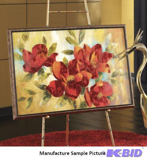 lot 2 image: Metallic Red Blossom Print - Instant drama fo...