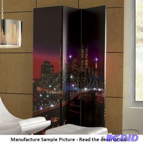 lot 27 image: Three Section LIT Cityscape Screen - The Scen...