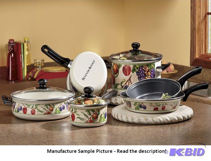 lot 29 image: 10 Piece Fruit Harvest Cookware Set -&nbspTh...