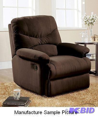 lot 4 image: Acme Furniture Arcadia Microfiber Glider Recl...