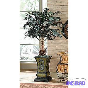 lot 61 image: Faux Cycas Palm Tree and Planter -&nbspLifel...