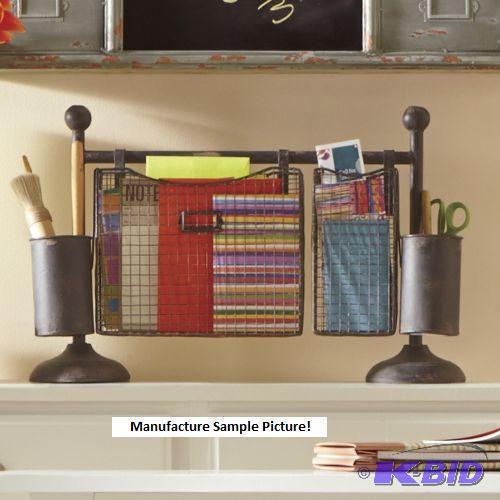lot 67 image: Desk Organizer - Has two baskets (4 12"...