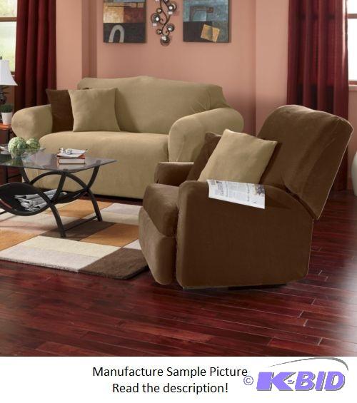 lot 70 image: Stretch Sensations Slip Cover - Chocolate - R...