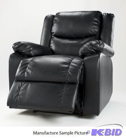 lot 89 image: Black Like Leather Recliner Massage Chair Who...