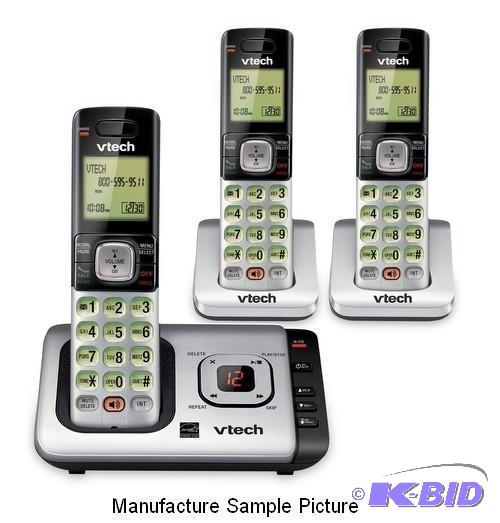 lot 9 image: Vtech 3 Handset Cordless Answering System Pho...
