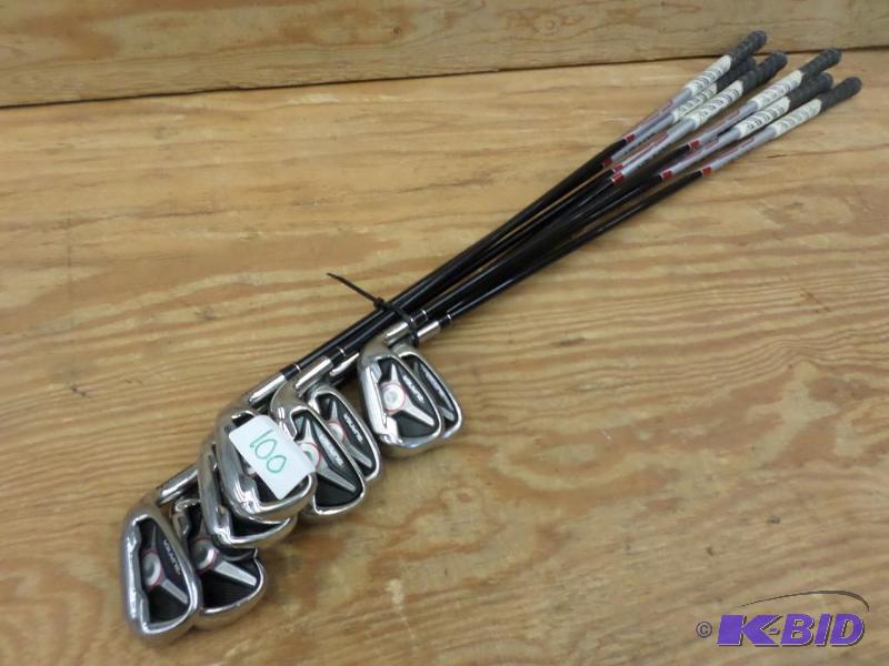 lot 100 image: Set Of (8) Taylormade Burner Iron Golf Clubs...