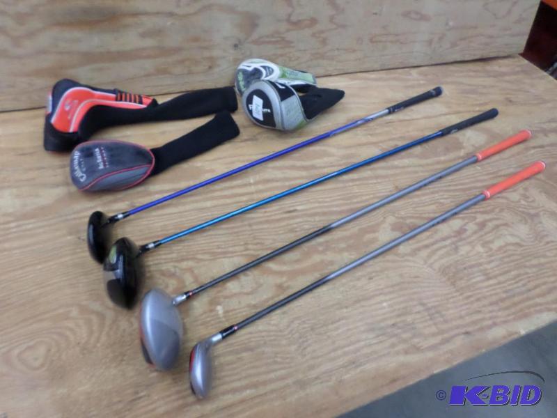 lot 104 image: Lot Of (4) Driver Golf Clubs With Head Covers...