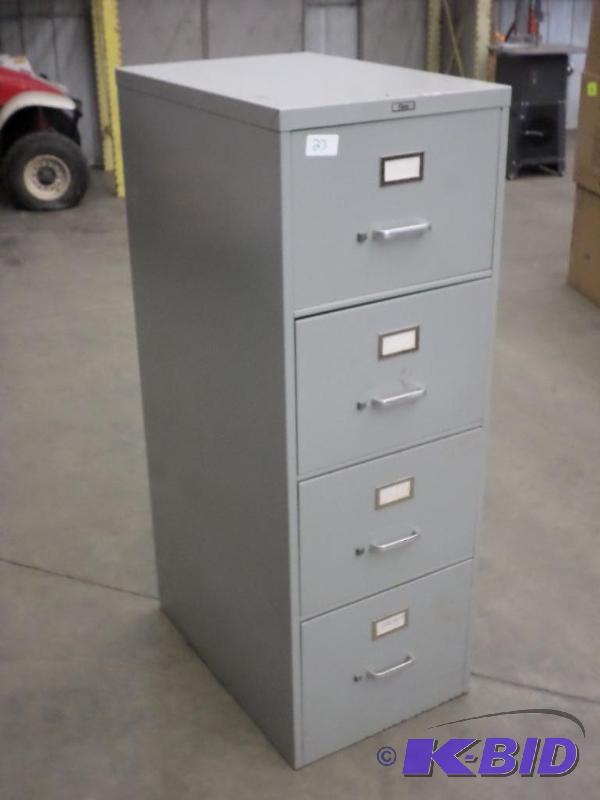 lot 23 image: 4-Drawer Steel File Cabinet...