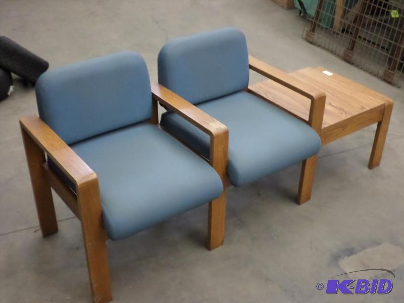 lot 26 image: 3-Piece Seating Set With Side Table, Connecte...