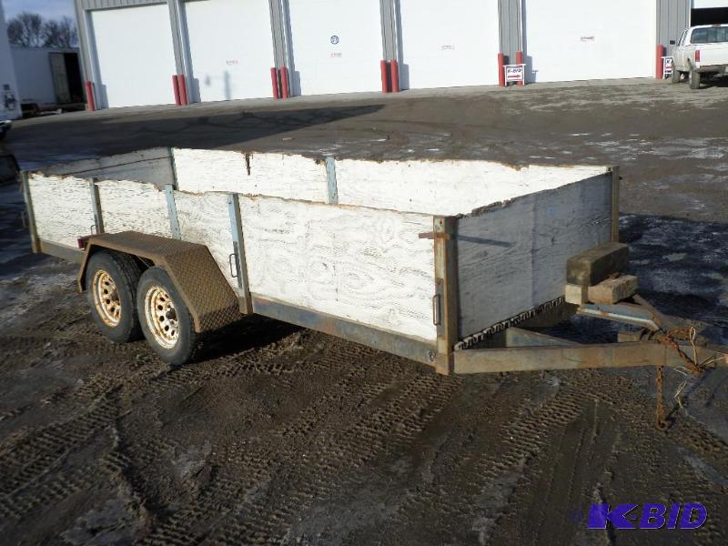 lot 3 image: 2014 Homemade Tandem Axle Utility Trailer, 5-...