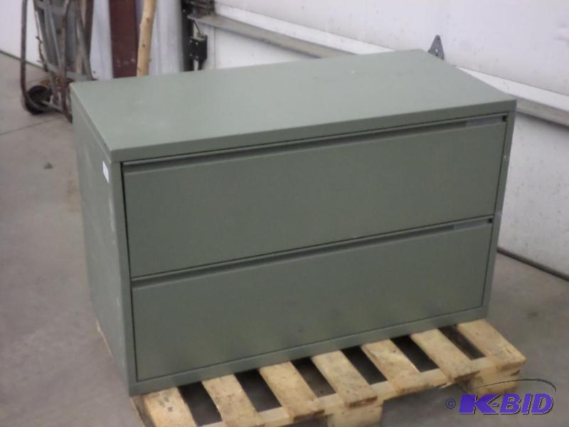 lot 31 image: 2-Drawer Steel File Cabinet, 4ft Width...