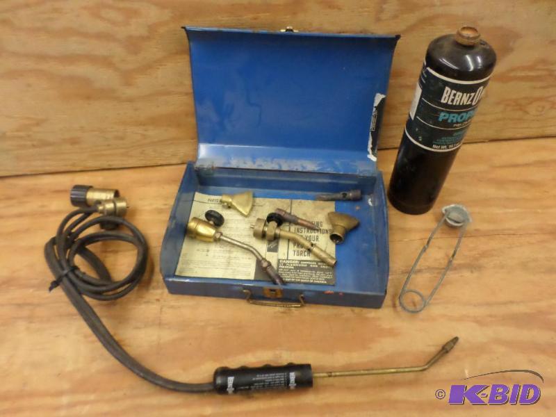 lot 45 image: Bernz-O-Matic LP Torch Tool Set With Case...