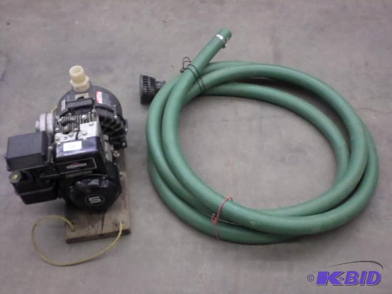 lot 62 image: Briggs & Stratton 5HP Trash Pump With Suc...
