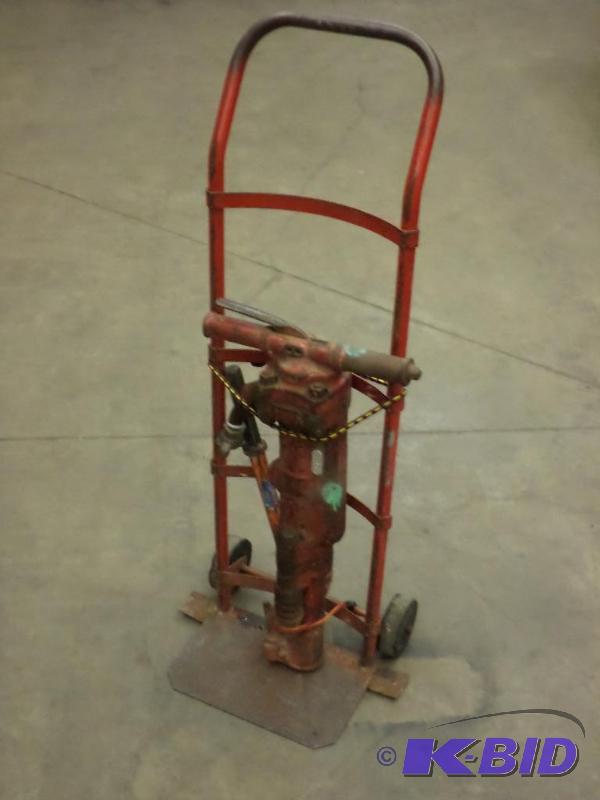 lot 66 image: 90# Pneumatic Jack-Hammer With Bit & Cart...
