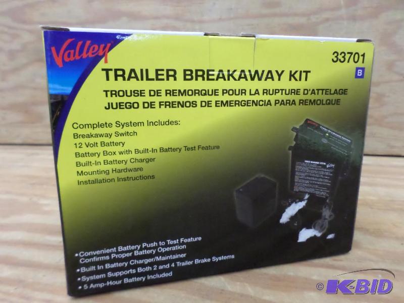 lot 79 image: New Valley 33701 Trailer Breakaway Kit...